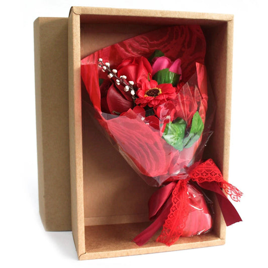 Red Boxed Hand Soap Flower Bouquet - Special by AW Dropship UK