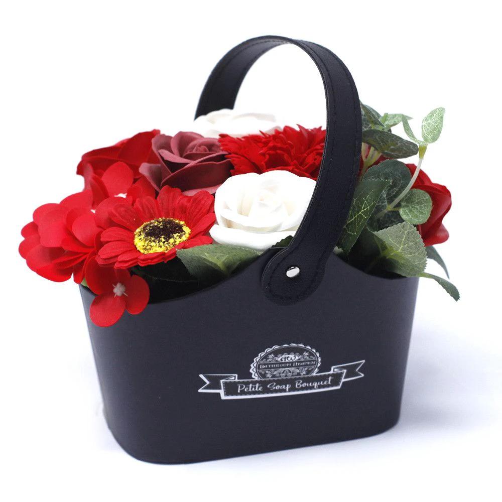 Bouquet Petite Basket - Rich Reds by AW Dropship UK
