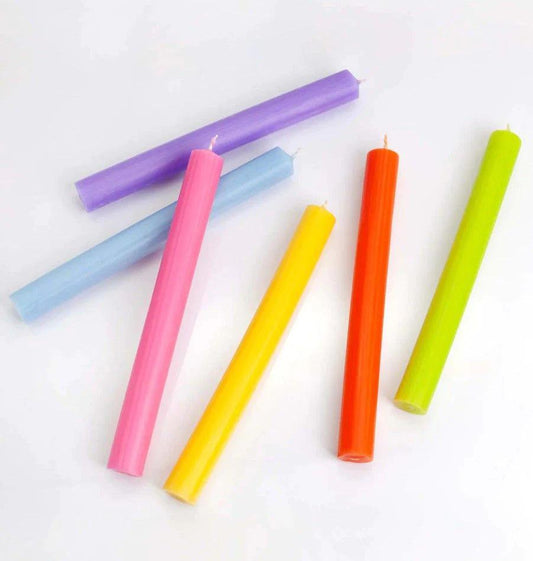 Solid Colour Dinner Candles - Rustic Lilac - Pack of 5 by AW Dropship UK