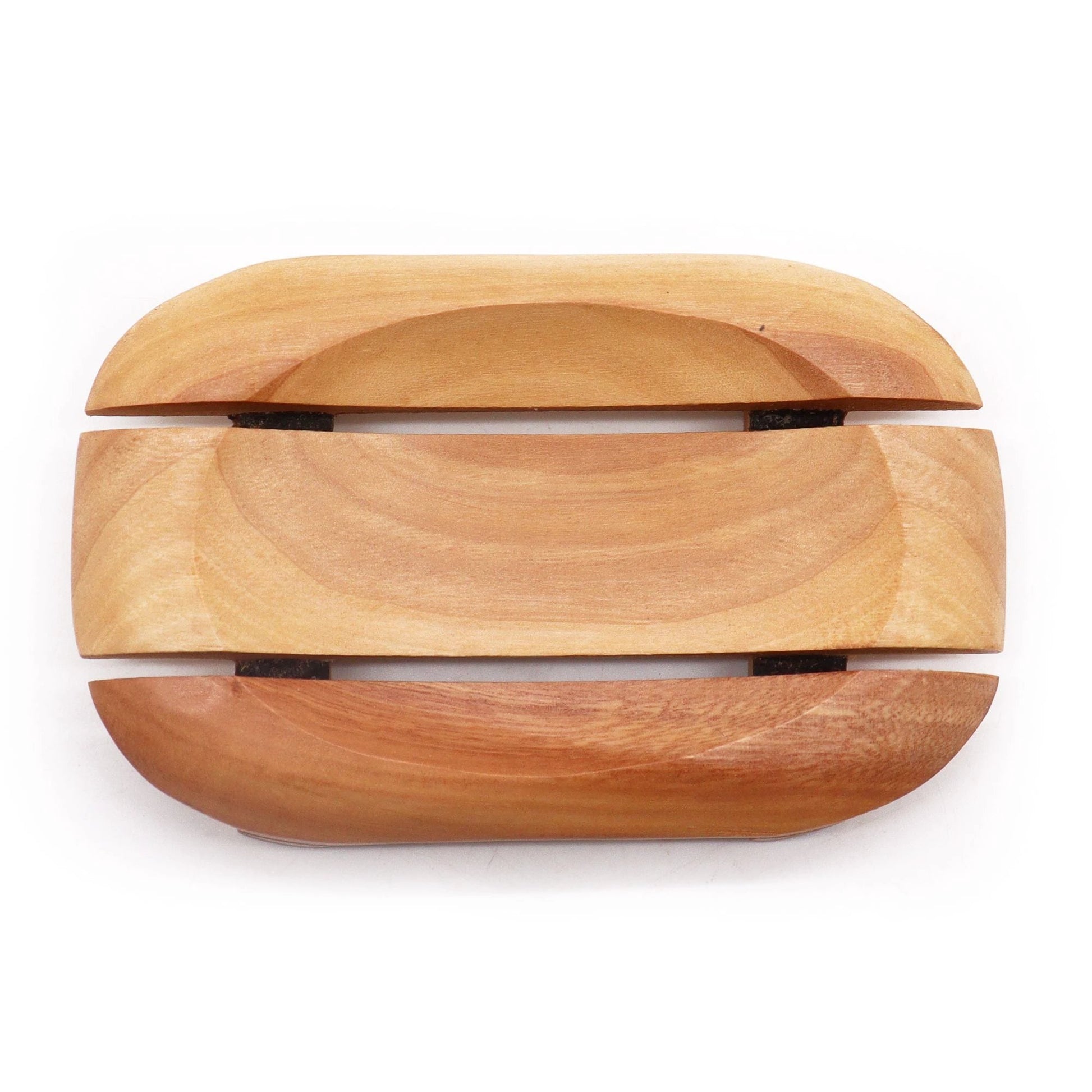 Classic Mahogany Soap Dish - Oval in Rectangle by AW Dropship UK