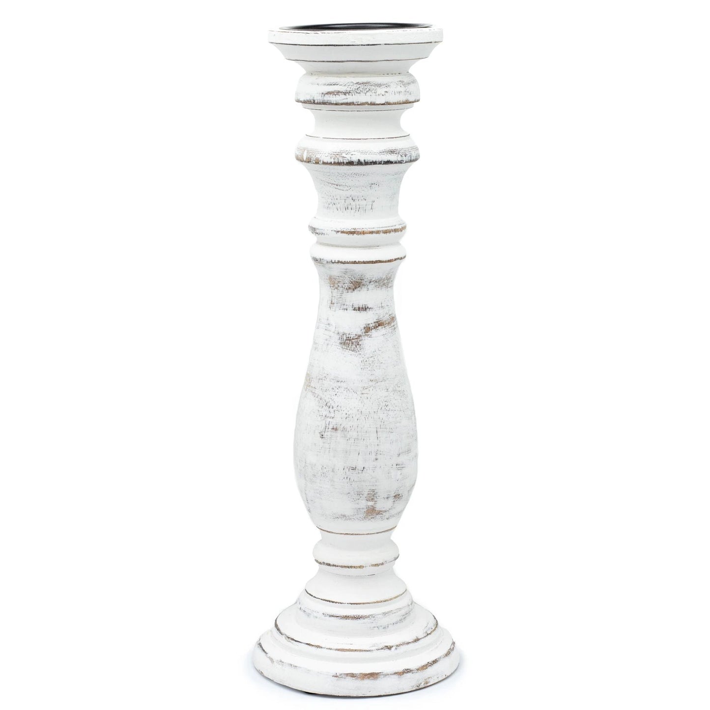 Classic Candle Stand - Whitewash - Large by AW Dropship UK