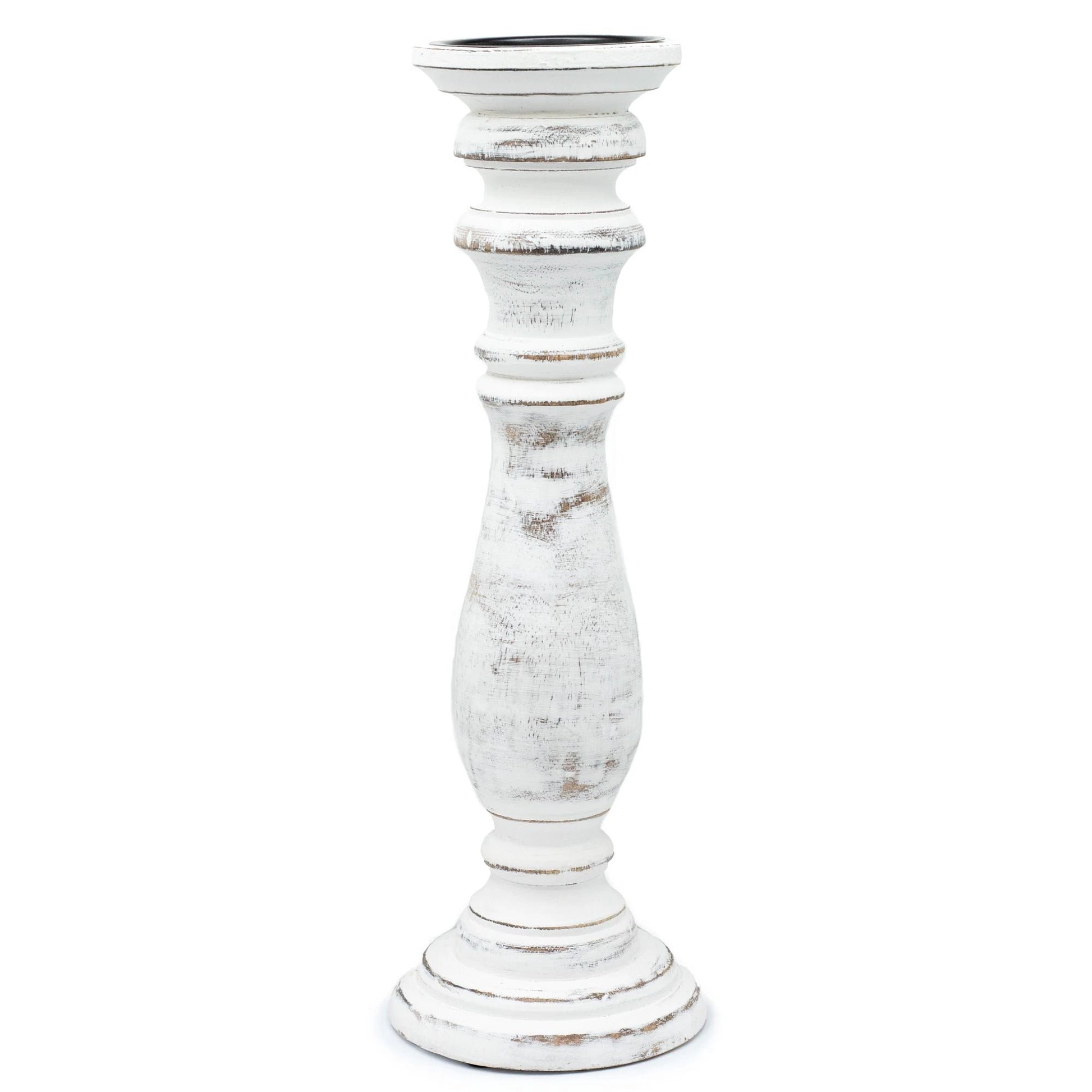 Classic Candle Stand - Whitewash - Large by AW Dropship UK
