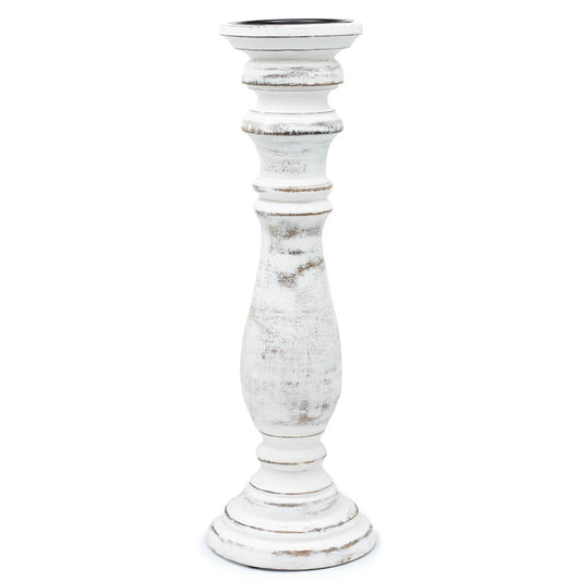 Classic Candle Stand - Whitewash - Large by AW Dropship UK