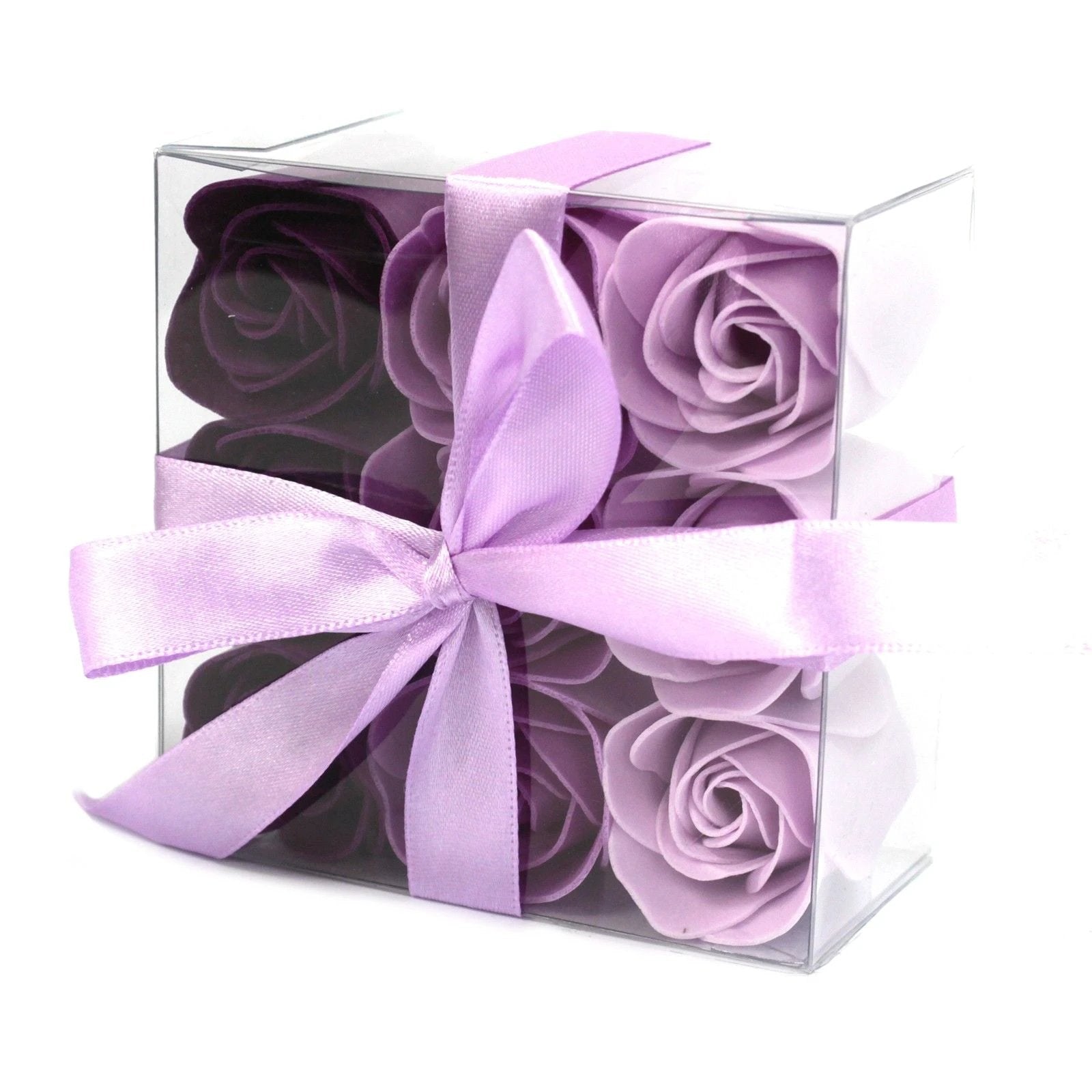 Set of 9 Soap Flower - Lavender Roses by AW Dropship UK