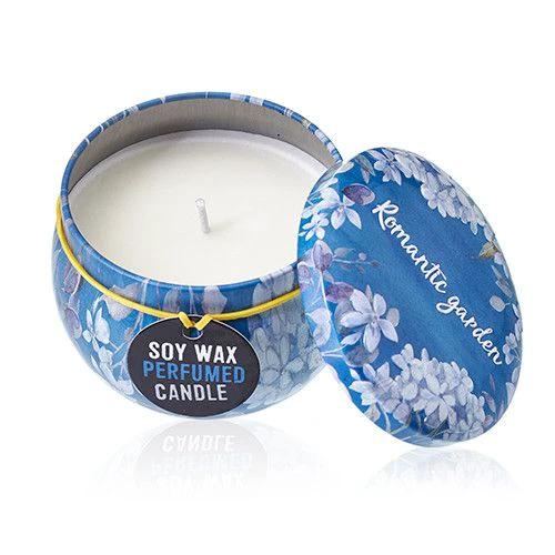 Art Tin Candle - Assorted Design - Romantic Garden - Tea & Rose by AW Dropship UK