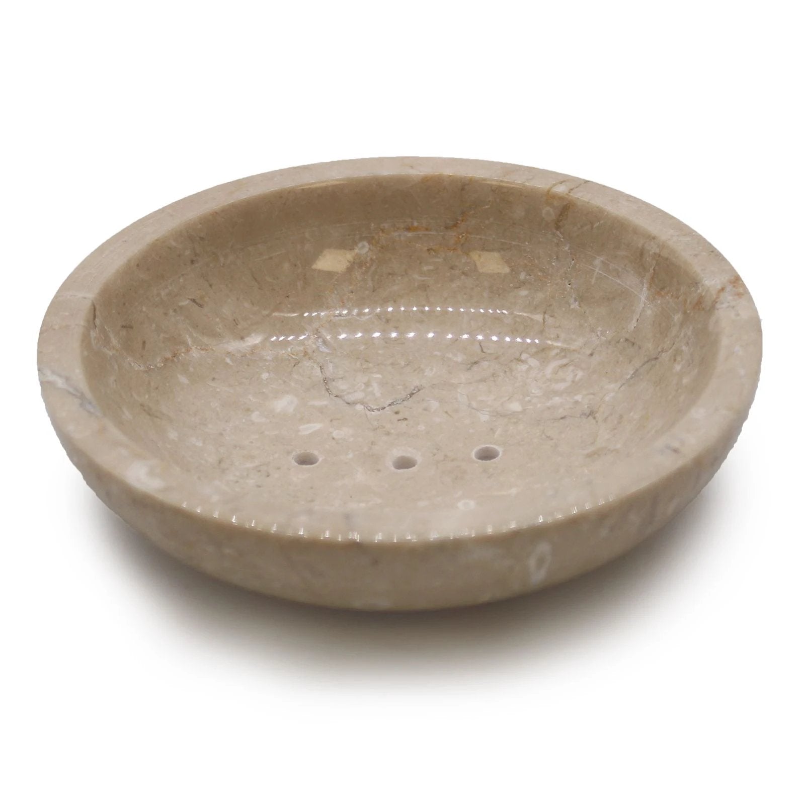 Round Honey Marble Rounded Soap Dish by AW Dropship UK