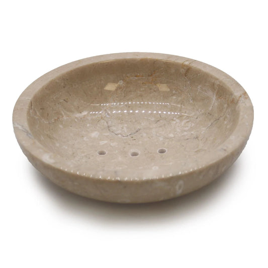 Round Honey Marble Rounded Soap Dish by AW Dropship UK