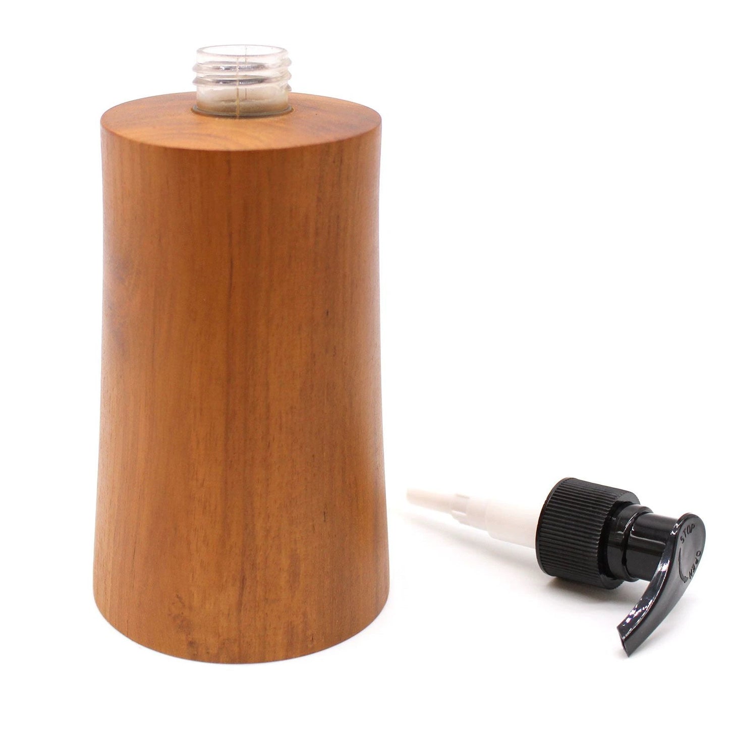 Natural Teakwood Soap Dispenser - Taper by AW Dropship UK
