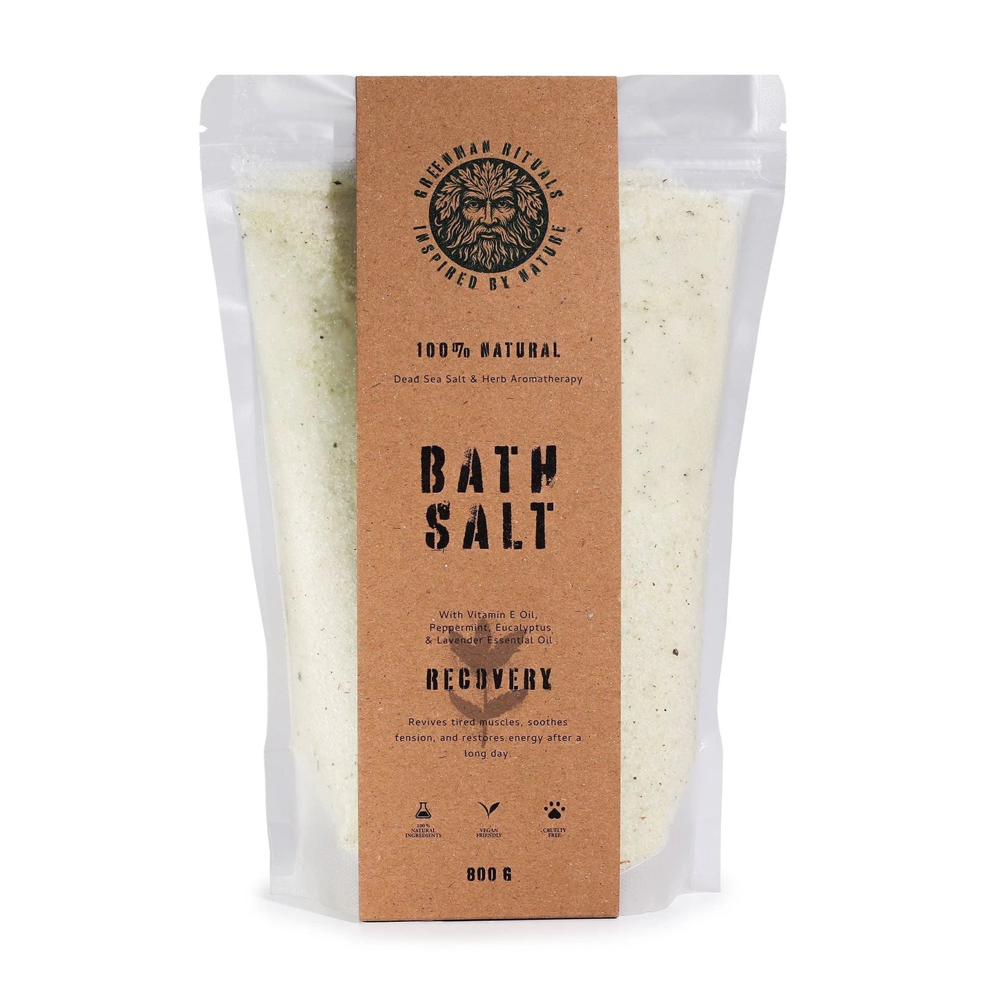Greenman Rituals Menthol Aromatherapy Epsom Bath Salt – Recovery by AW Dropship UK