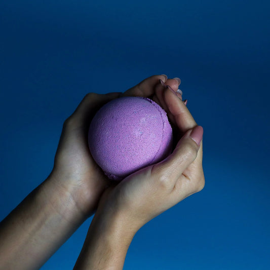 Blackberry Bath Bombs Set Of 3 180g Each Purple Finish Luxurious Fizz And Fragrance by AW Dropship UK