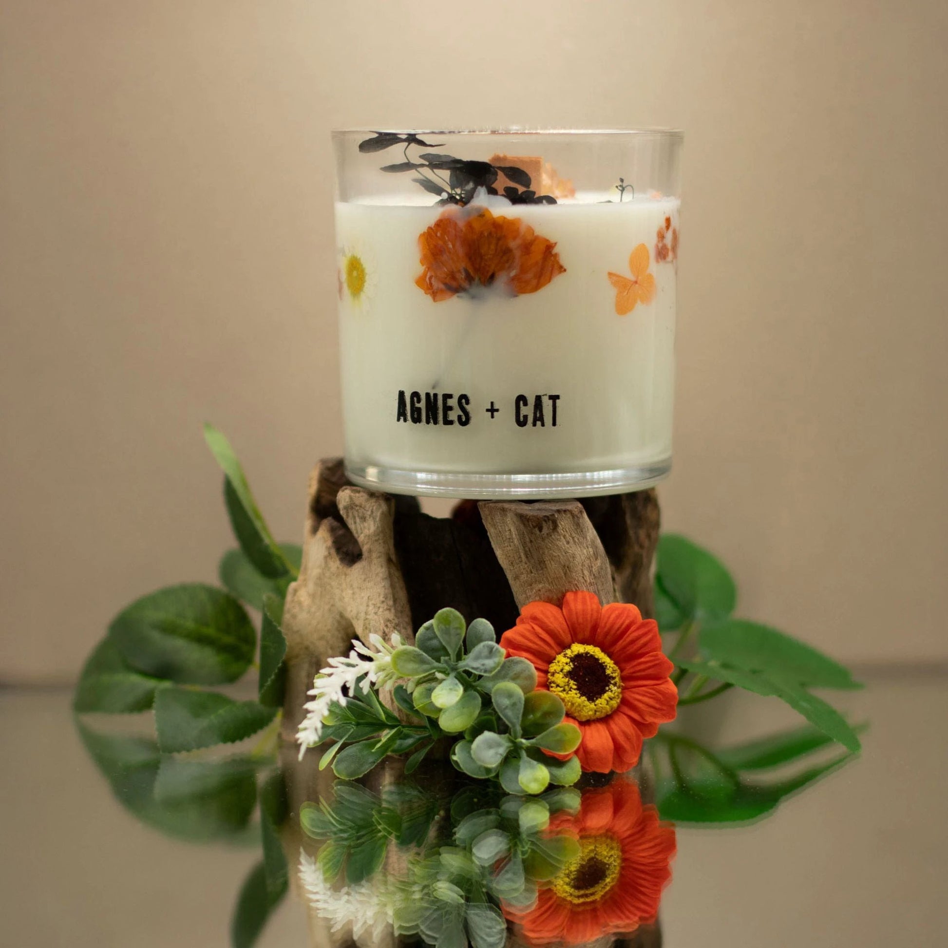 Agnes + Cat Botanical Soy Wax Candle - Lakeland Mocha by AW Dropship UK