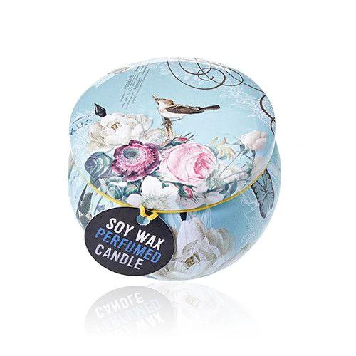 Art Tin Candle - Assorted Design - Parisian Weekend - Peonies by AW Dropship UK