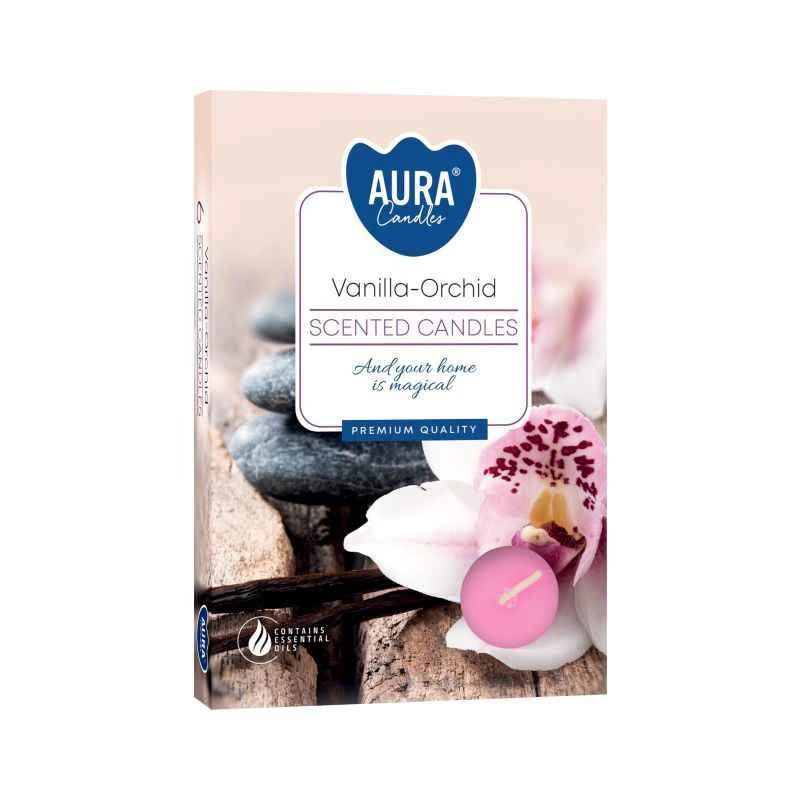 Set of 6 Scented Tealights – Vanilla & Orchid Luxury Candles