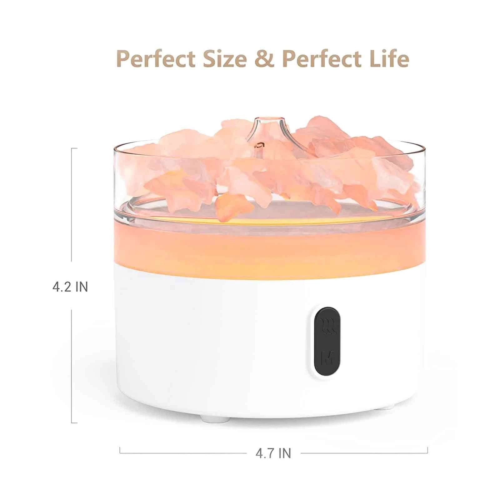 Himalayan Salt Aroma Diffuser - Night Light - USB-C - Flame Effect ( salt included) by AW Dropship UK