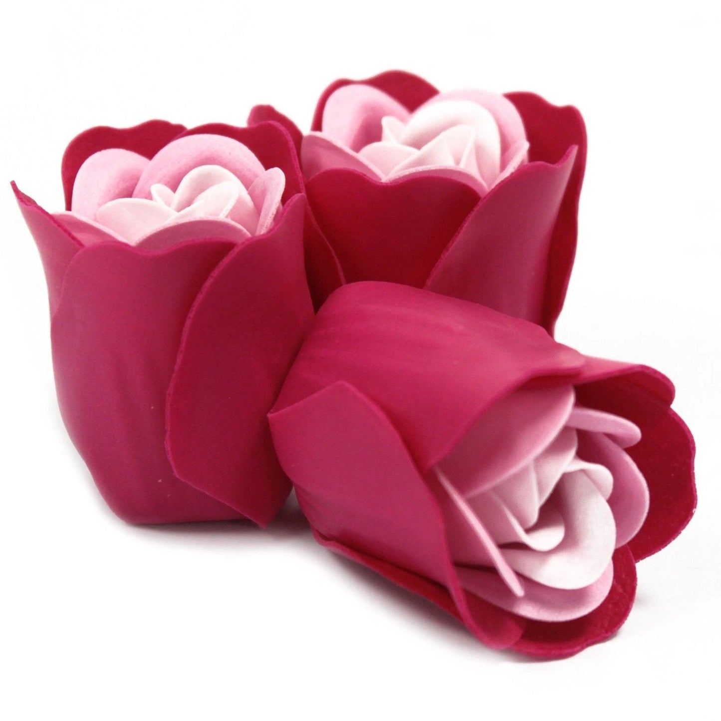 Set of 3 Soap Flower Heart Box - Pink Roses by AW Dropship UK