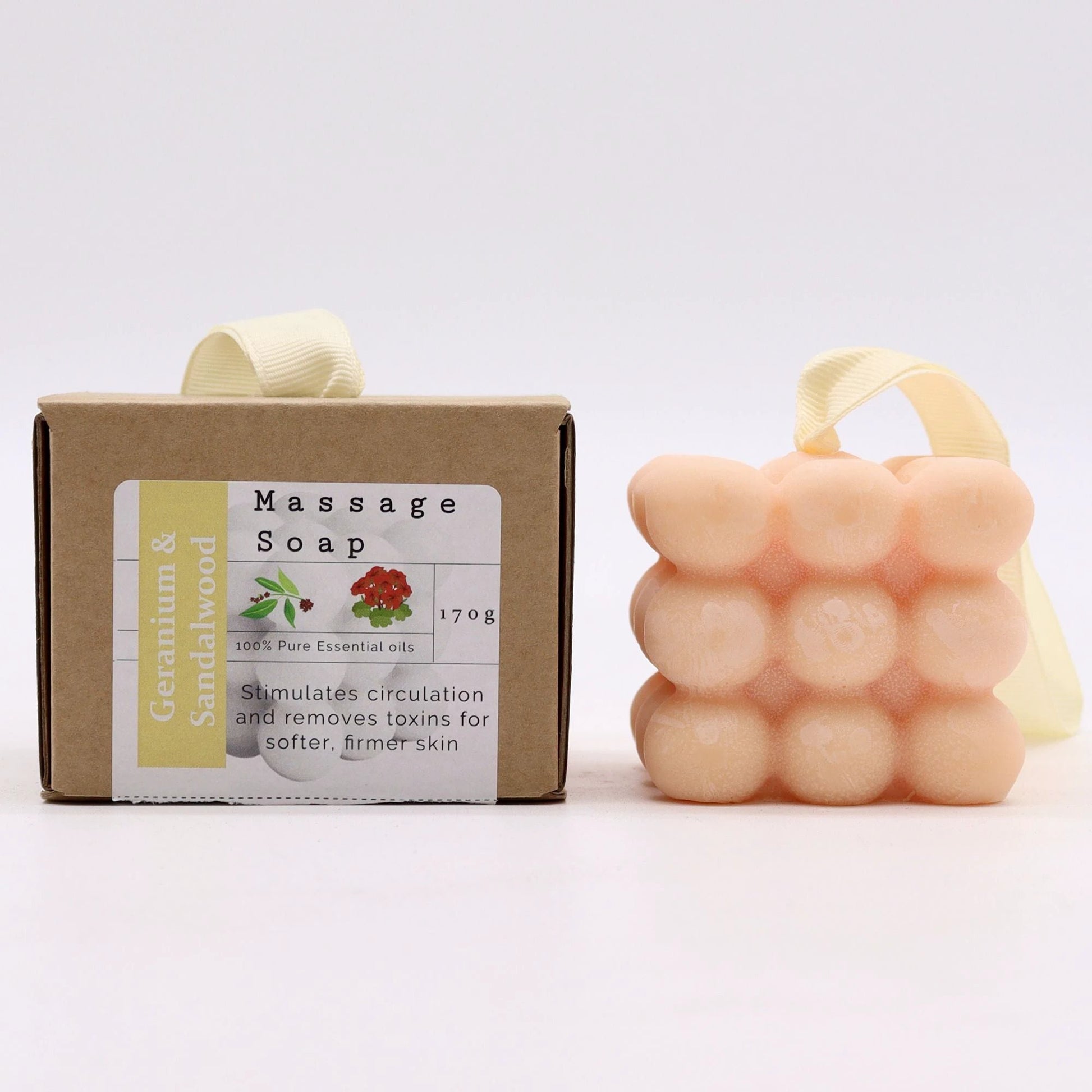 Boxed Single Massage Soaps - Geranium & Sandalwood by AW Dropship UK