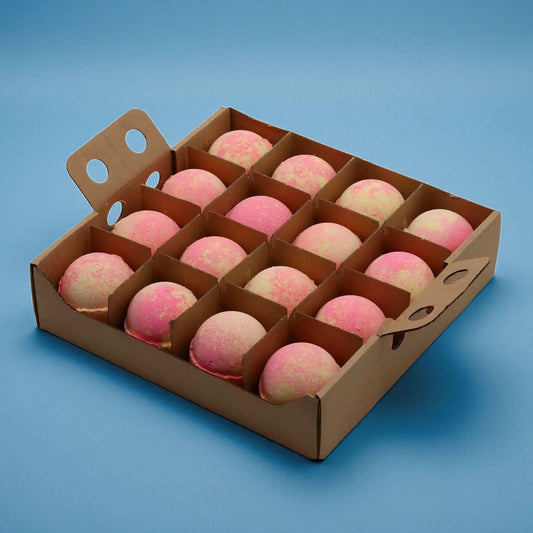 Set of Three Five for Her Bath Bombs UK Crafted 180g Soft Pink Fizzing Bath Bombs by AW Dropship UK