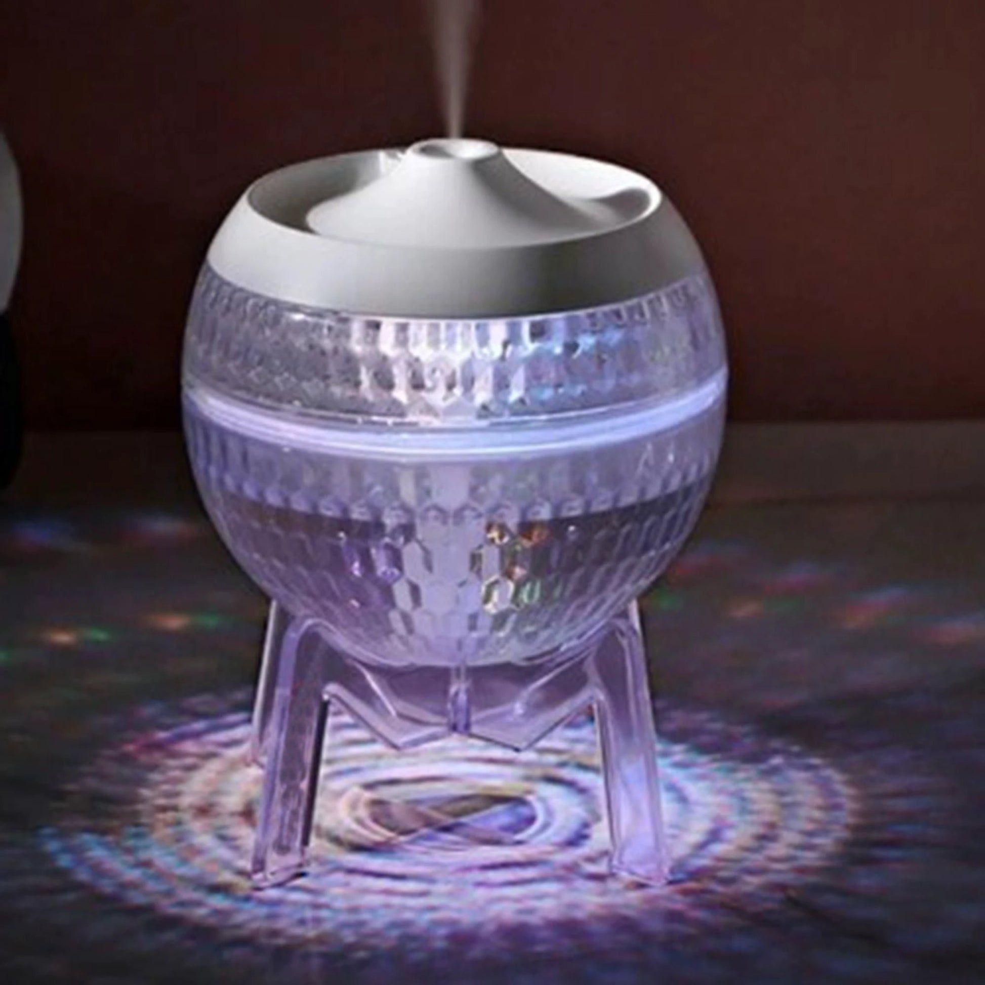 Clear Humidifer Mondo Planet - USB - Colour Change (down light) by AW Dropship UK