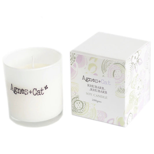 Agnes + Cat Votive Candle - Rhubarb Rhubarb by AW Dropship UK