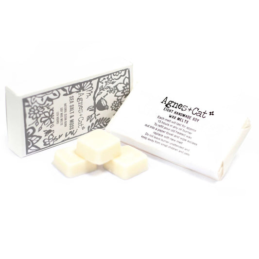 Agnes + Cat Box of 8 Wax Melts - Seasalt + Moss by AW Dropship UK