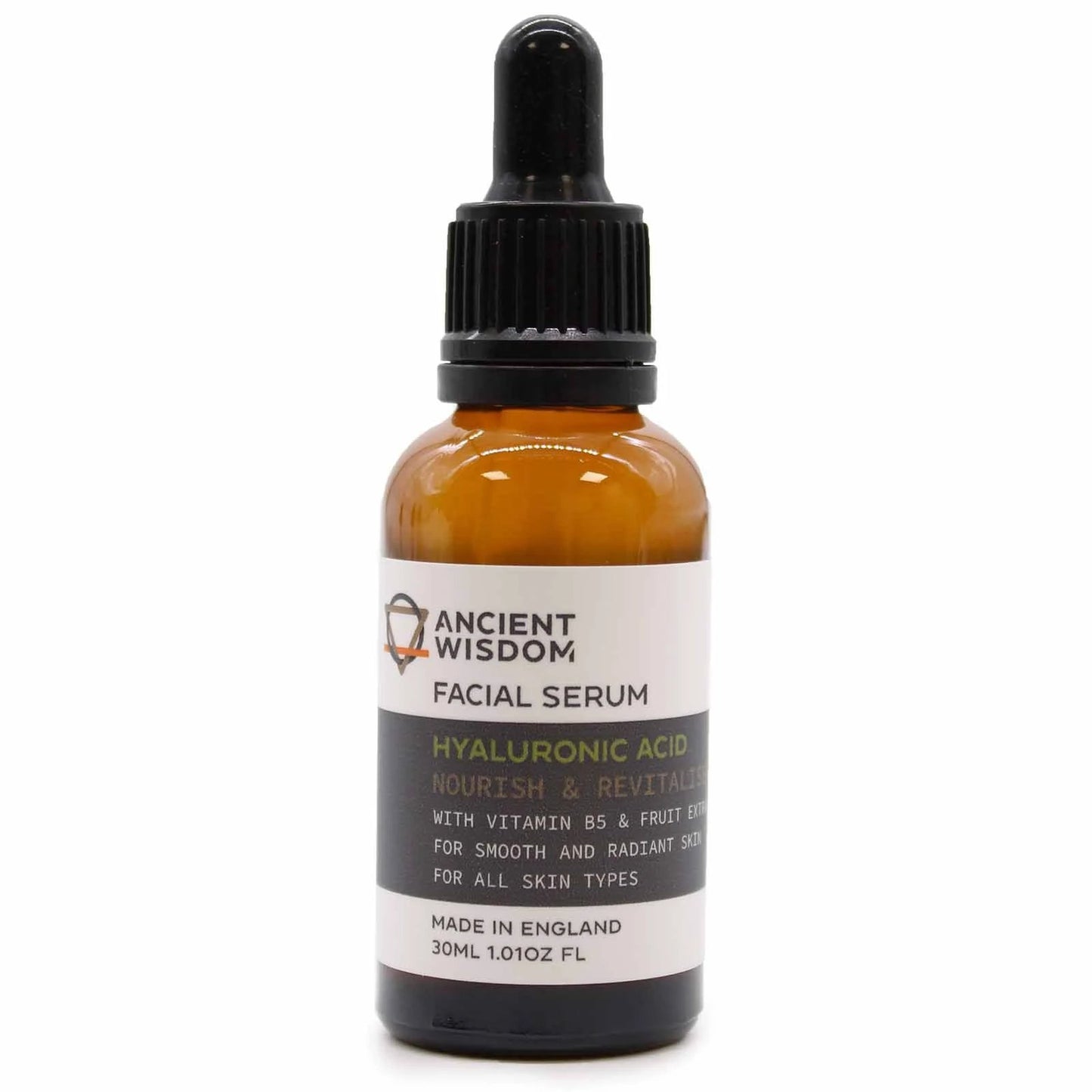 Ancient Wisdom Hyaluronic Acid Facial Serum With Vitamin B5 And Fruit Extracts Vegan Lightweight Hydration by AW Dropship UK