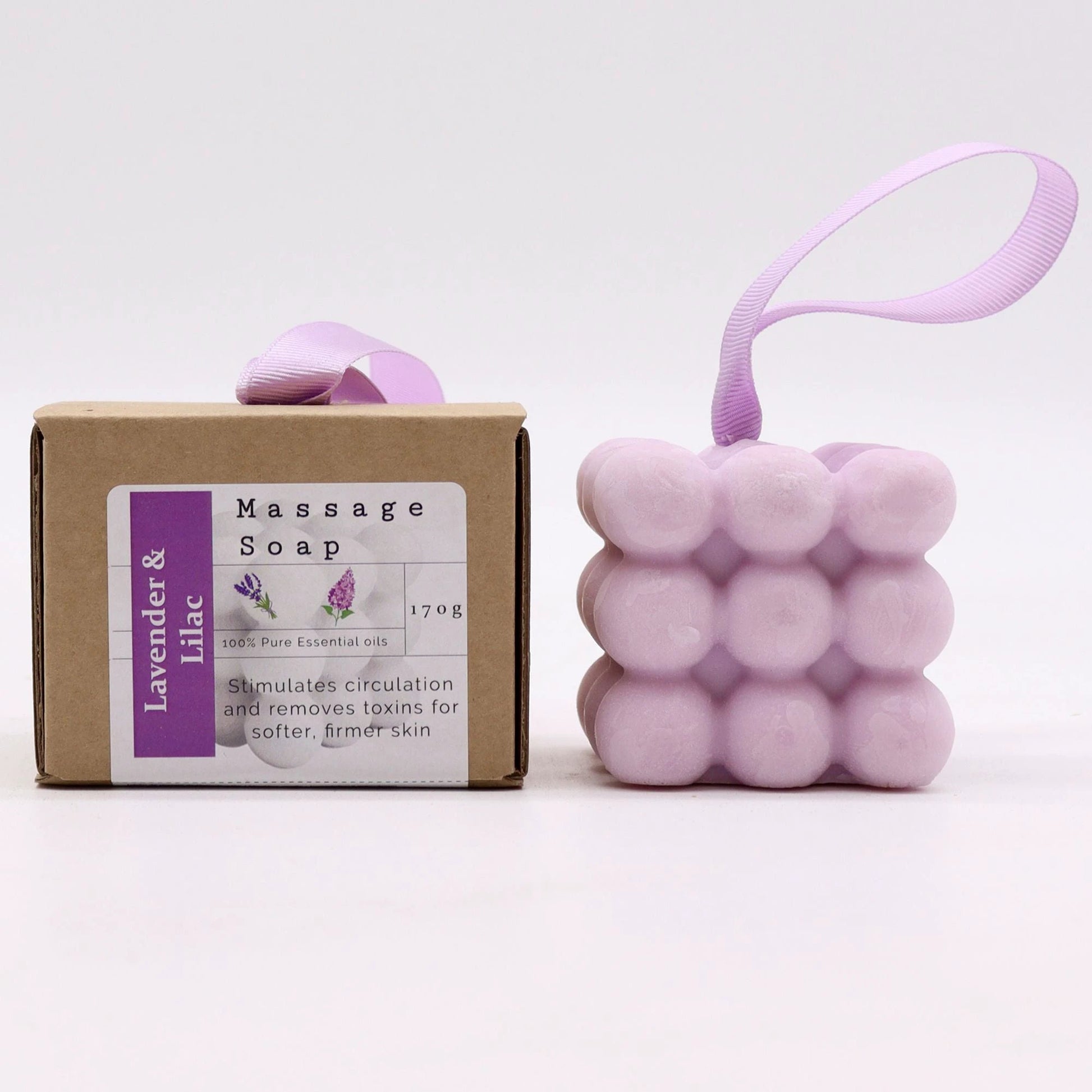Boxed Single Massage Soaps - Lavender & Lilac by AW Dropship UK