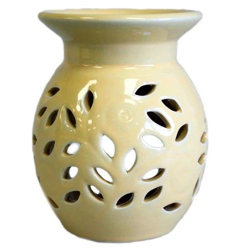 Floral Oil Burner -Yellow by AW Dropship UK