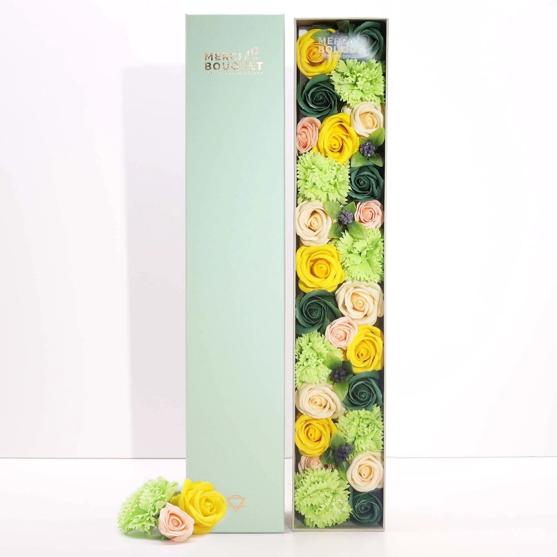 Extra Long Box - Spring Celibrations - Yellow & Greens by AW Dropship UK