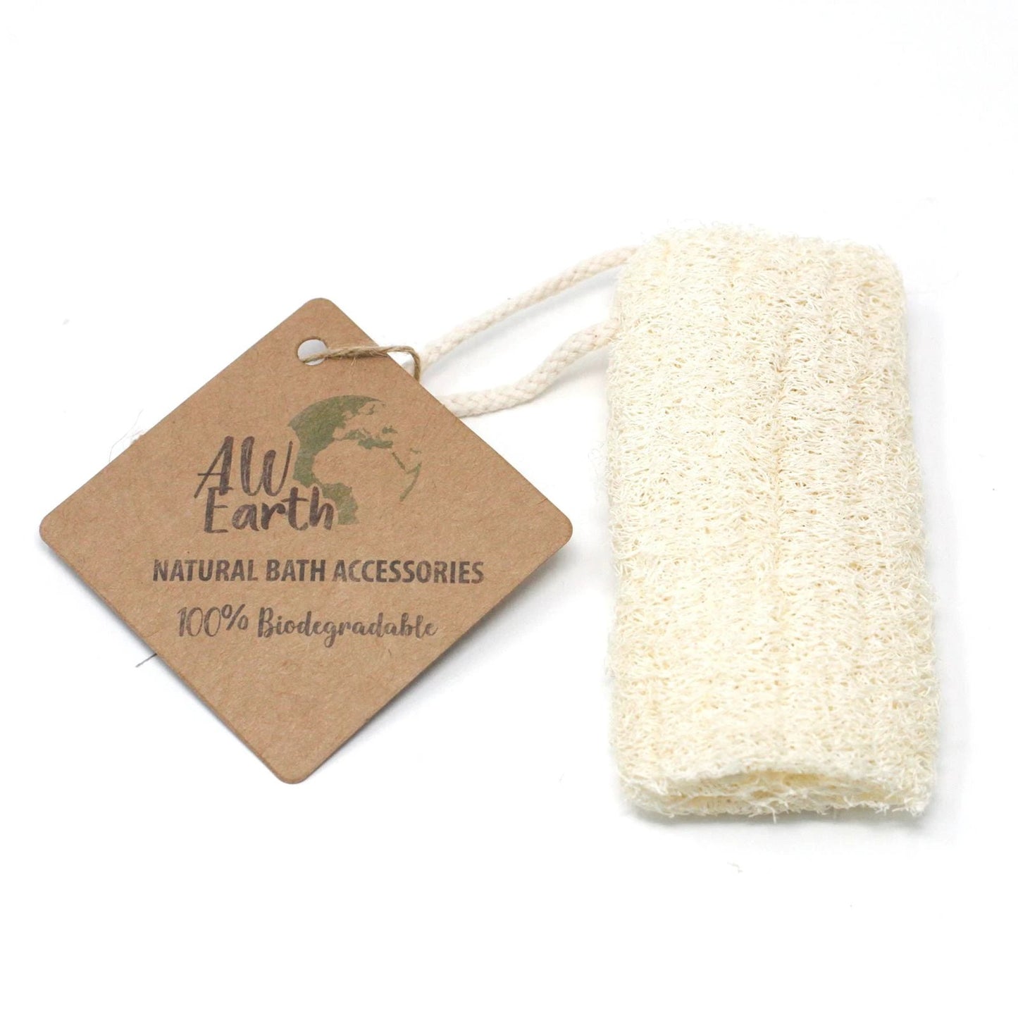 Natural Loofah Scrub on Rope - 5" - 12.7 cm by AW Dropship UK