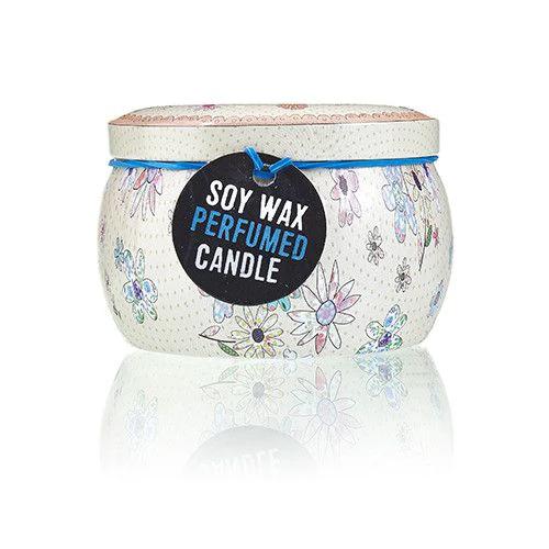 Art Tin Candle - Assorted Design - Friendly Messages - Parma Violet by AW Dropship UK