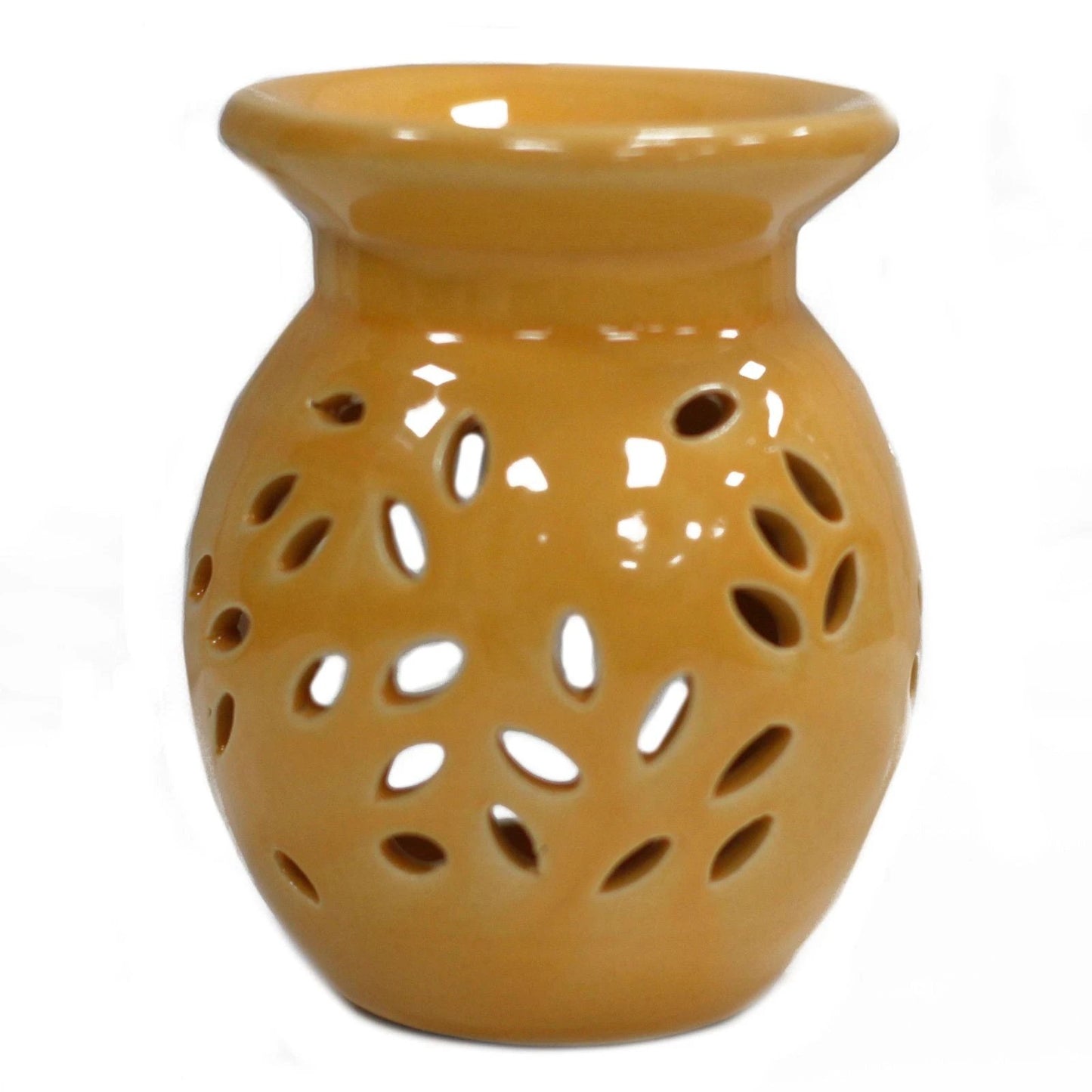 Floral Oil Burner -Yellow by AW Dropship UK