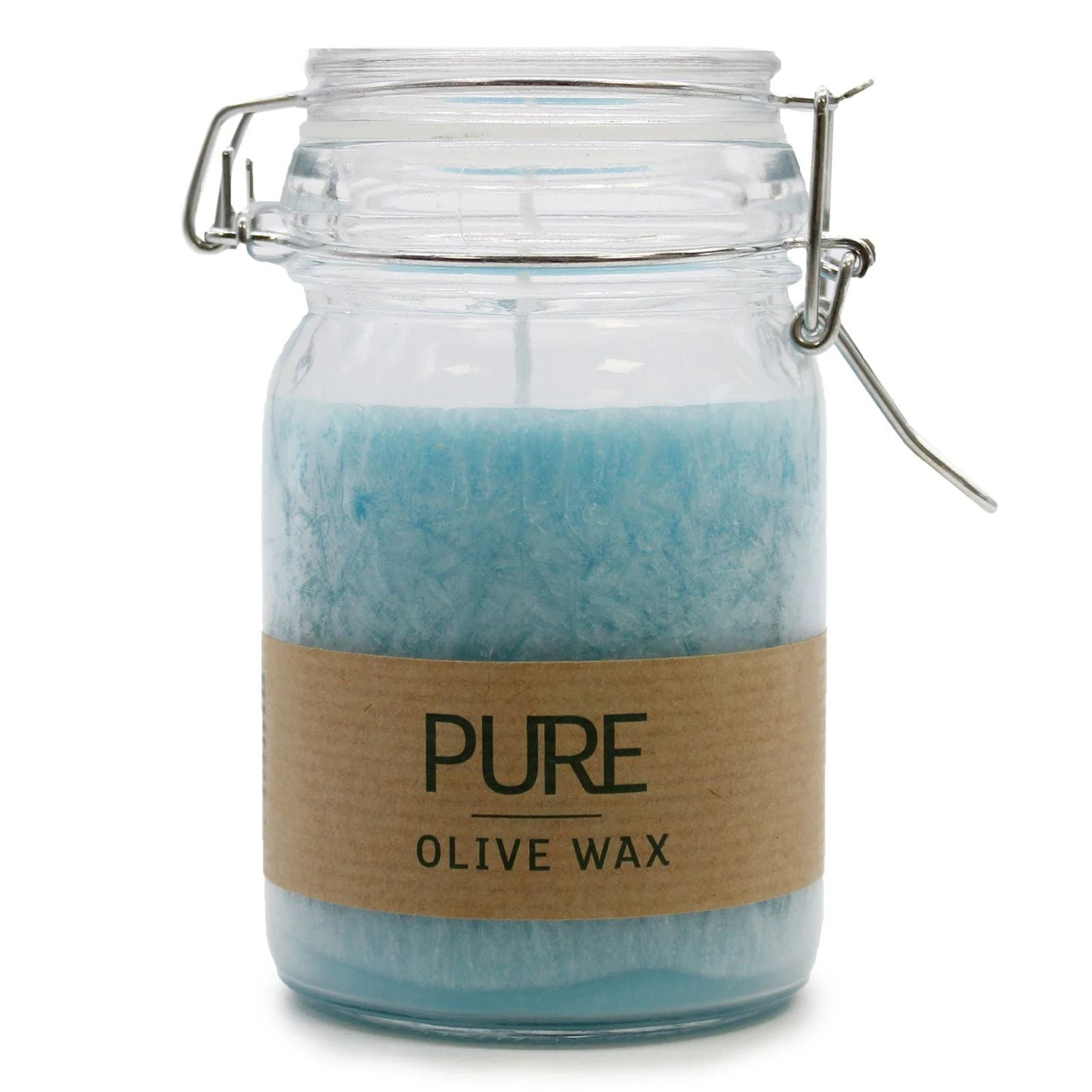 Pure Olive Wax Jar Candle 120x70 - Turquoise by AW Dropship UK