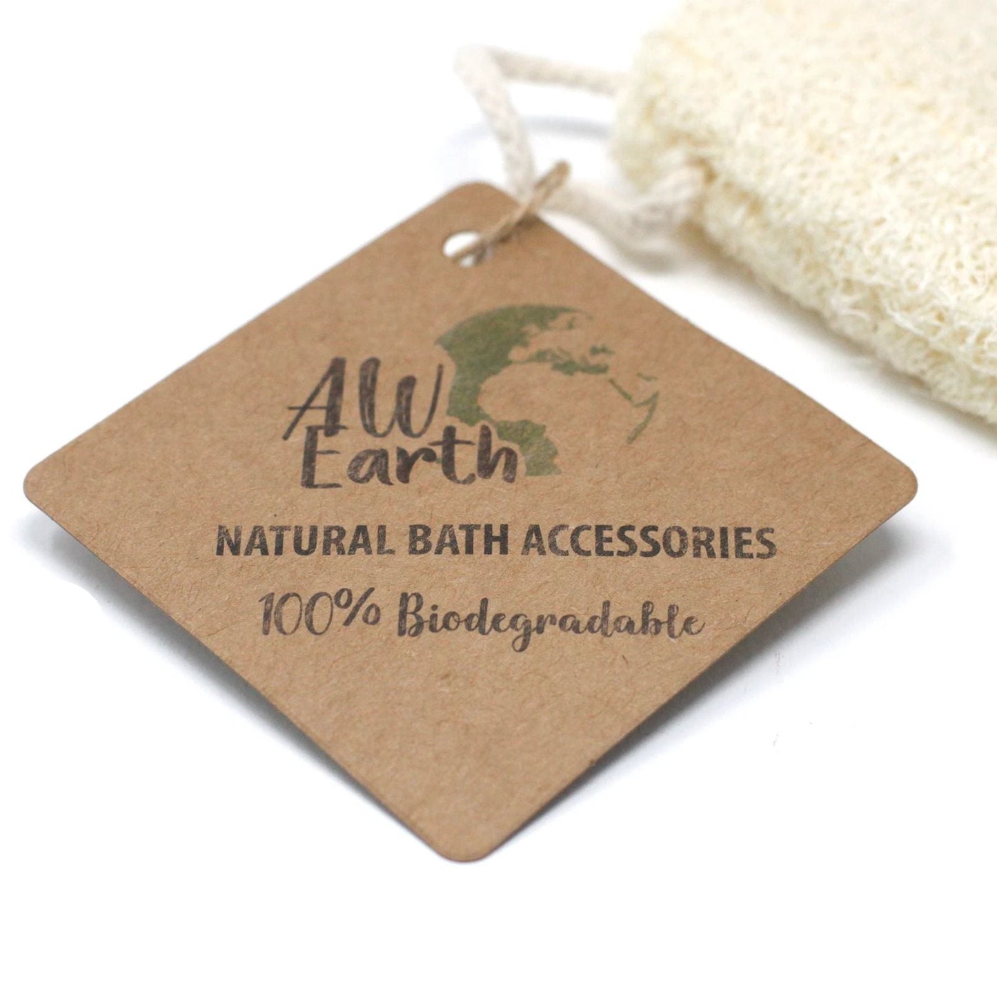 Natural Loofah Scrub on Rope - 5" - 12.7 cm by AW Dropship UK