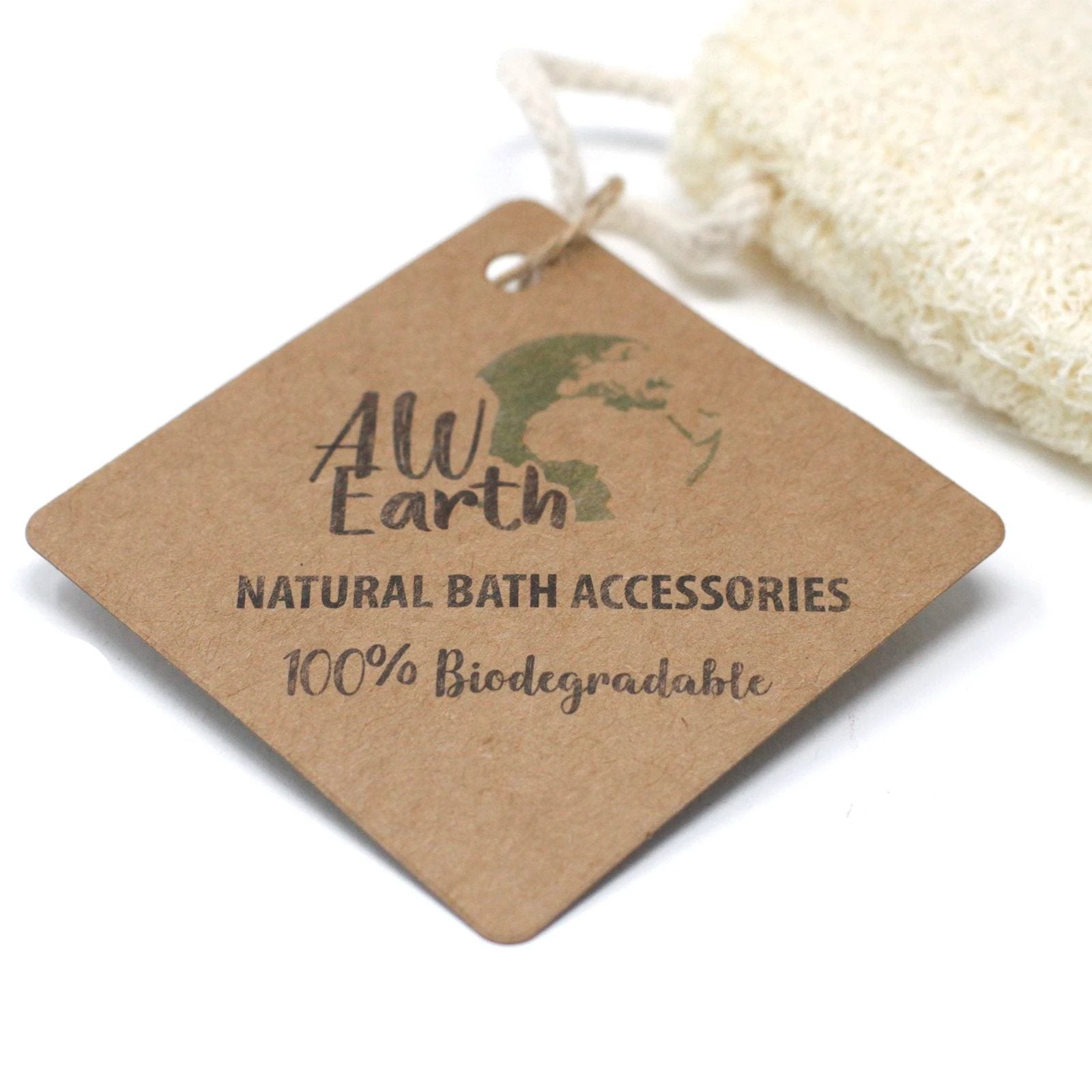 Natural Loofah Scrub on Rope - 5" - 12.7 cm by AW Dropship UK
