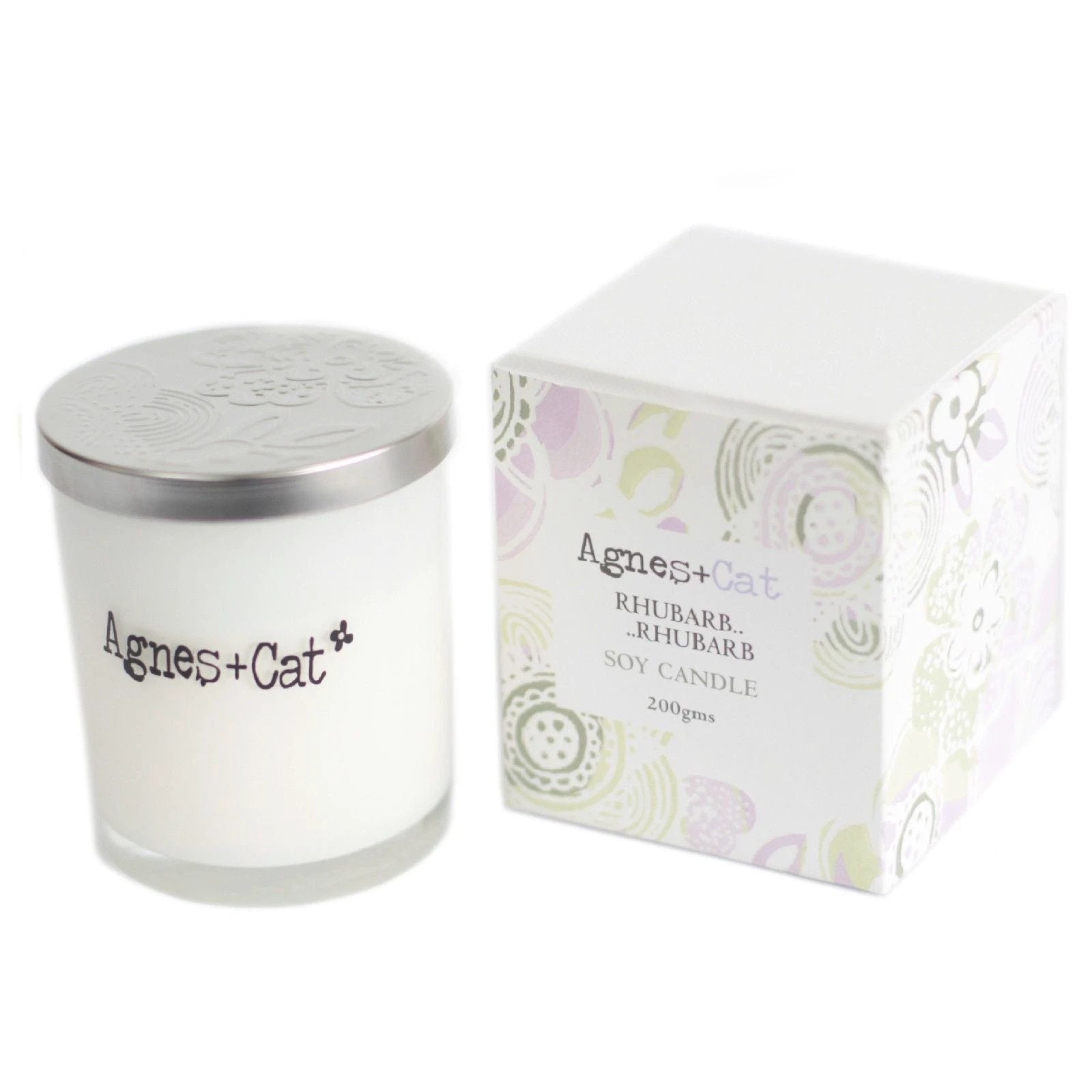 Agnes + Cat Votive Candle - Rhubarb Rhubarb by AW Dropship UK