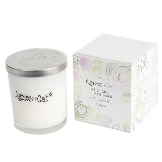 Agnes + Cat Votive Candle - Rhubarb Rhubarb by AW Dropship UK