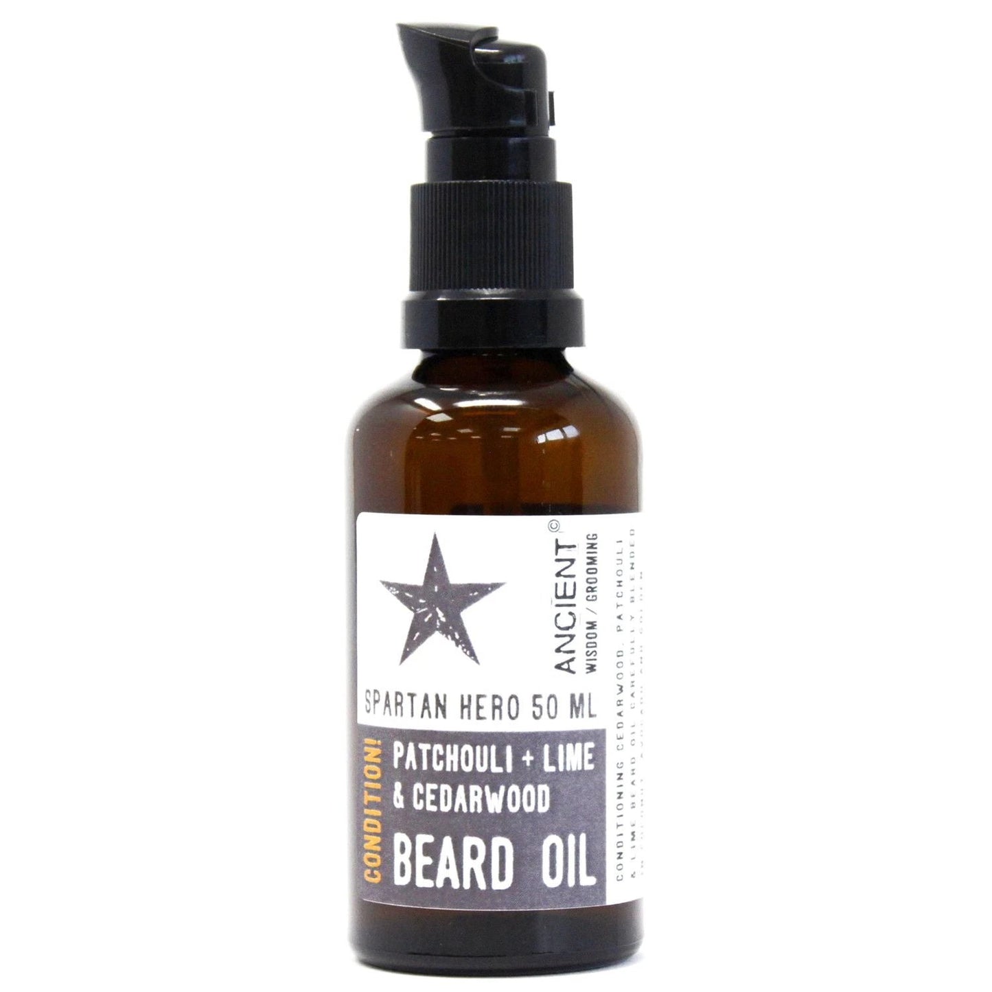 50ml Beard Oil Spartan Hero Natural Conditioning For Beard And Skin With Patchouli Lime Cedarwood Coconut Avocado Jojoba by AW Dropship UK