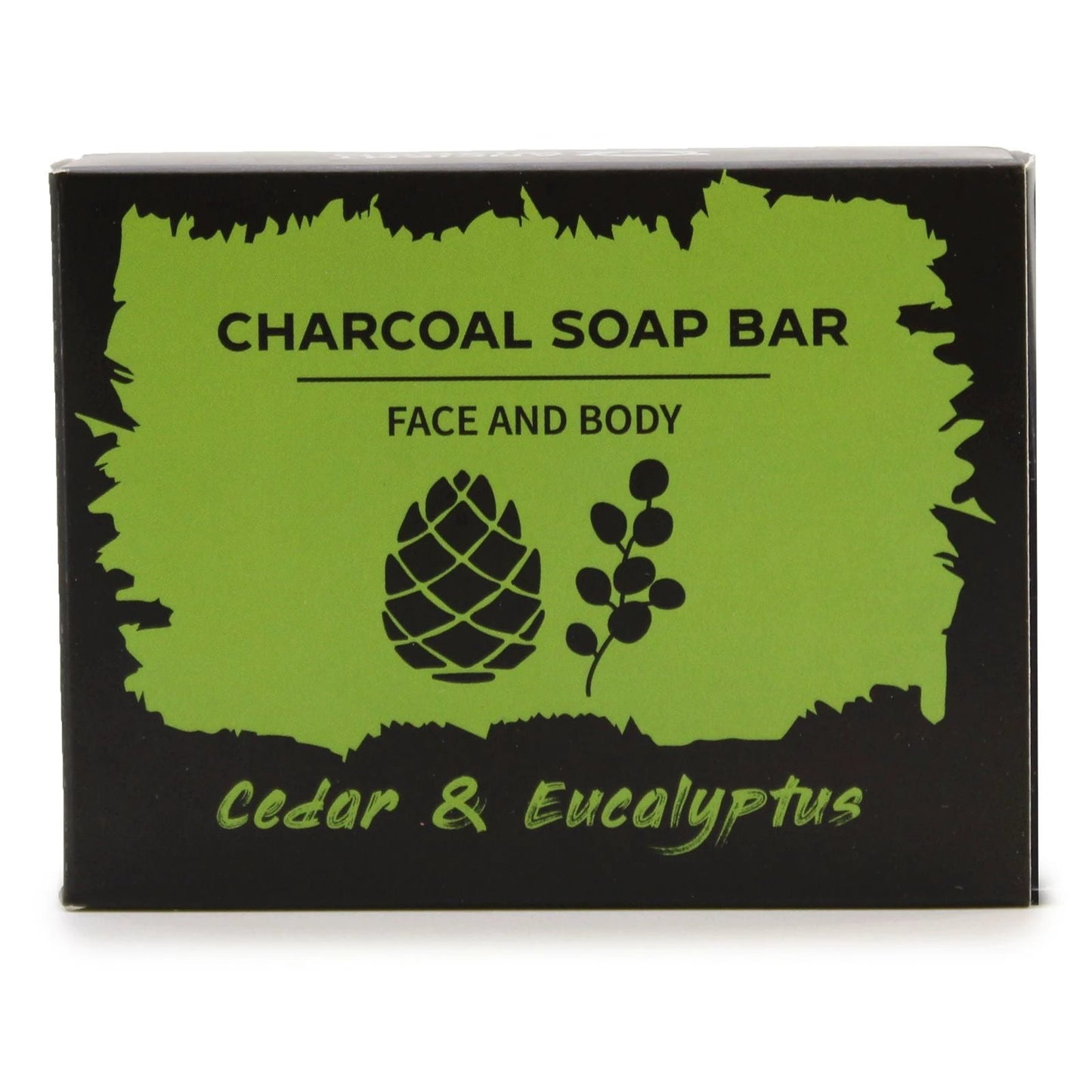 Charcoal Soap 85g - Eucalyptus & Cedarwood by AW Dropship UK