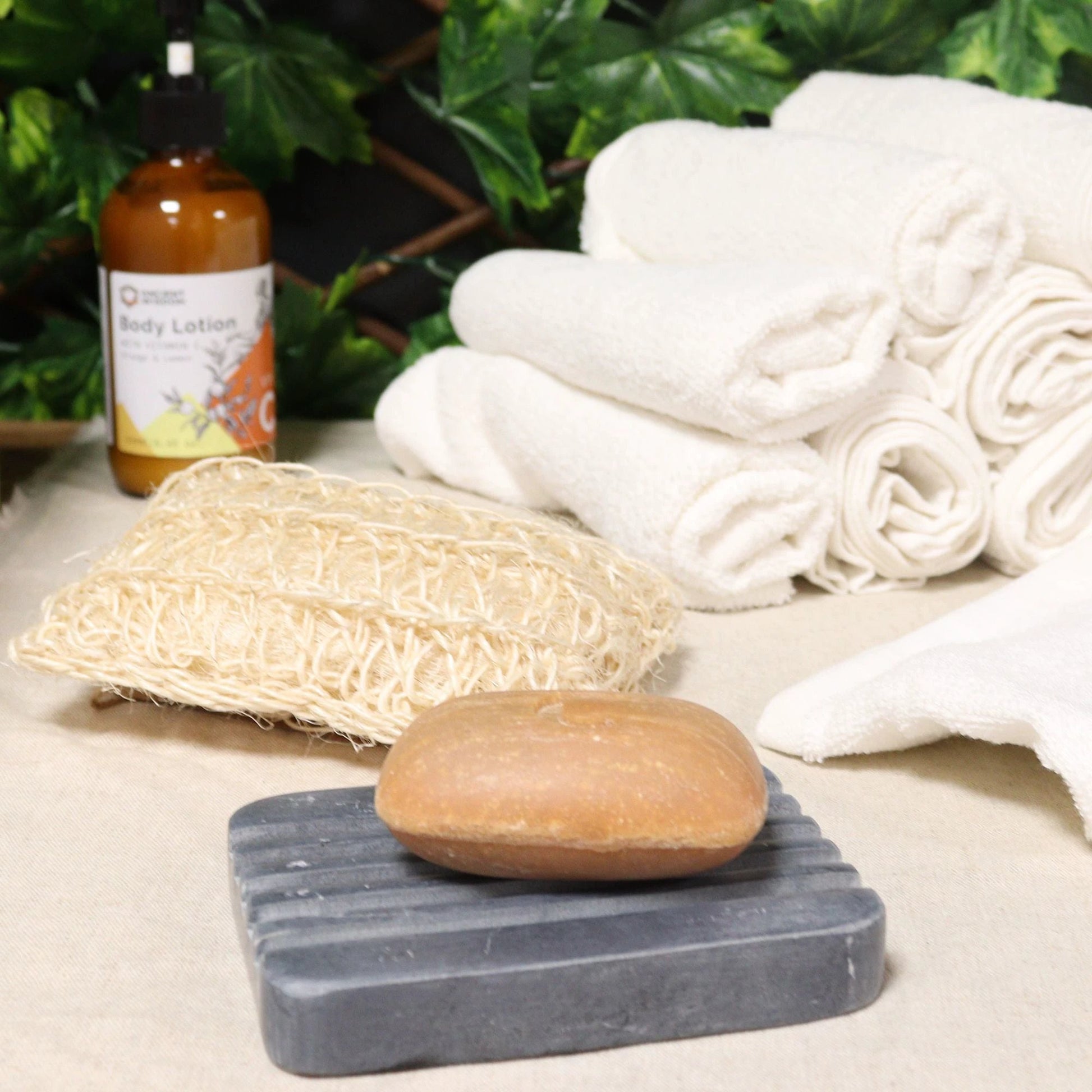 Grey Soapstone Soap Dish 12x8.5cm - Heavey Ridges by AW Dropship UK
