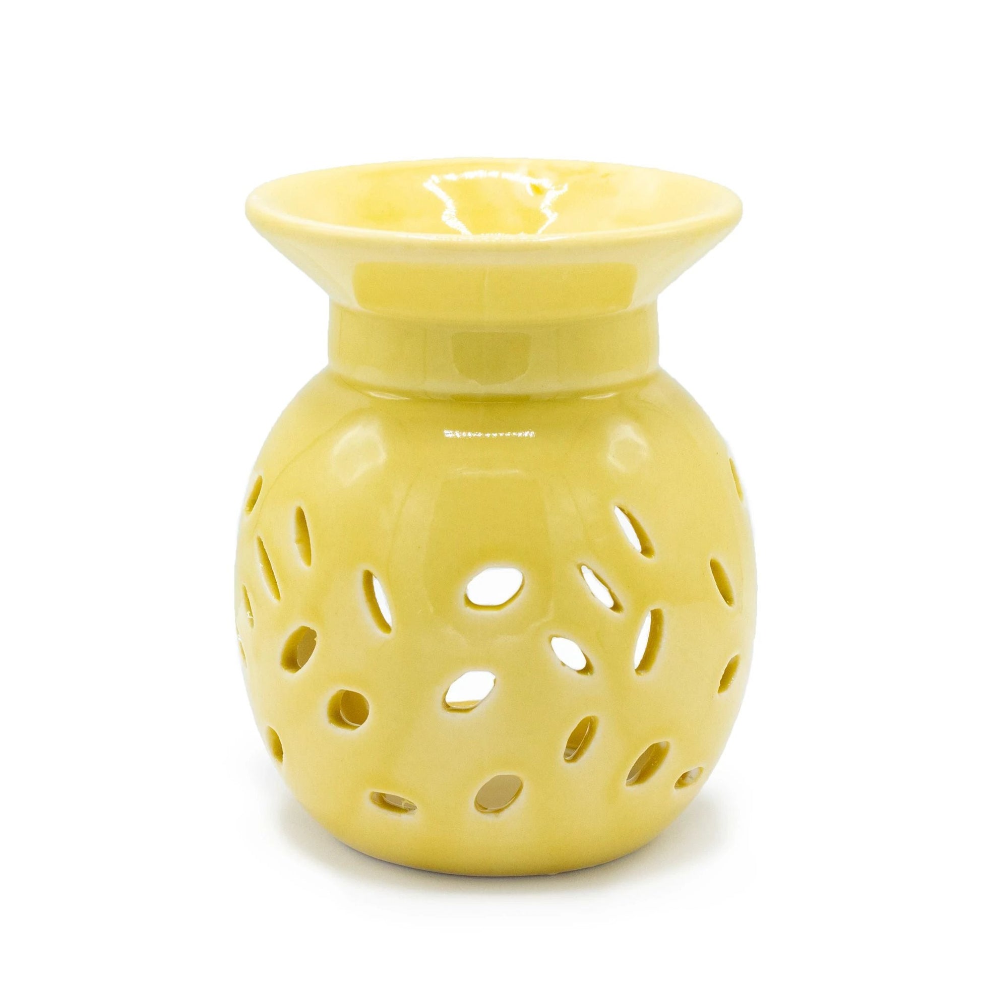 Floral Oil Burner -Yellow by AW Dropship UK