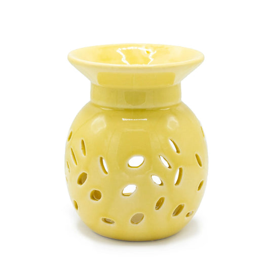 Floral Oil Burner -Yellow by AW Dropship UK