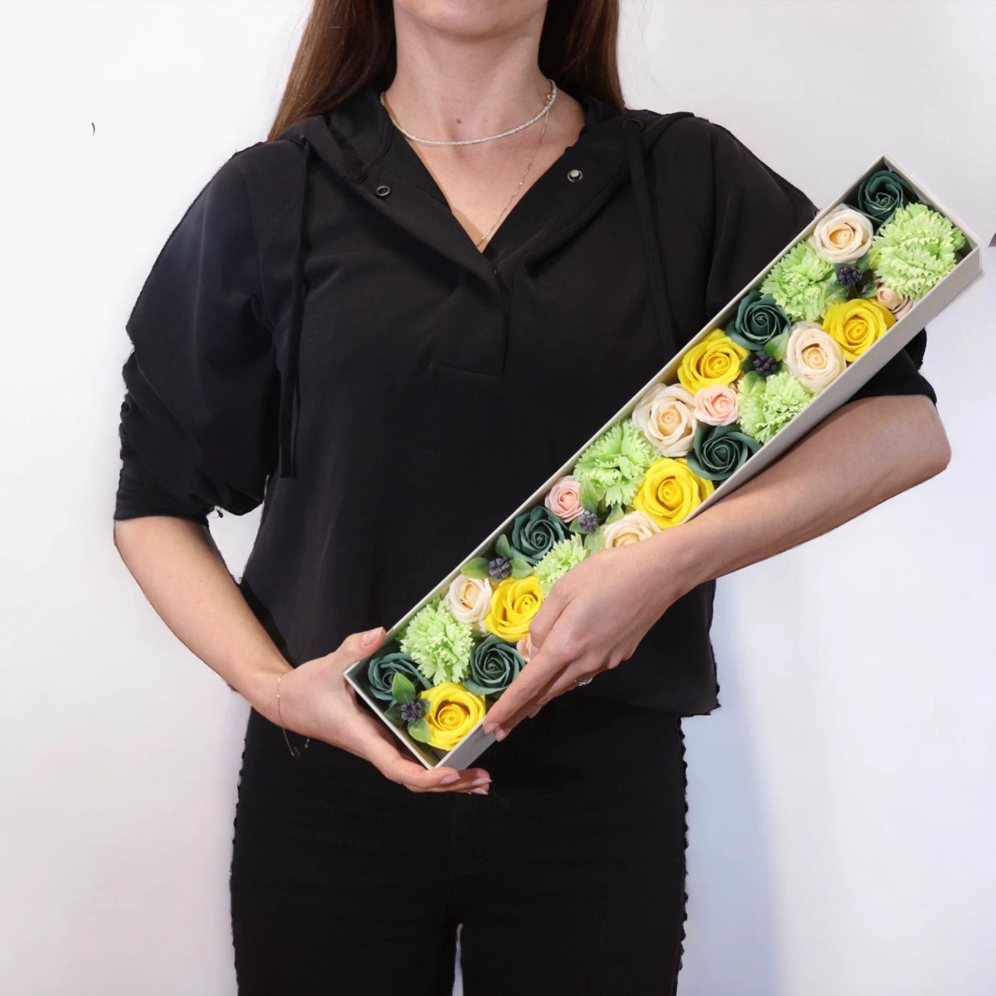 Extra Long Box - Spring Celibrations - Yellow & Greens by AW Dropship UK