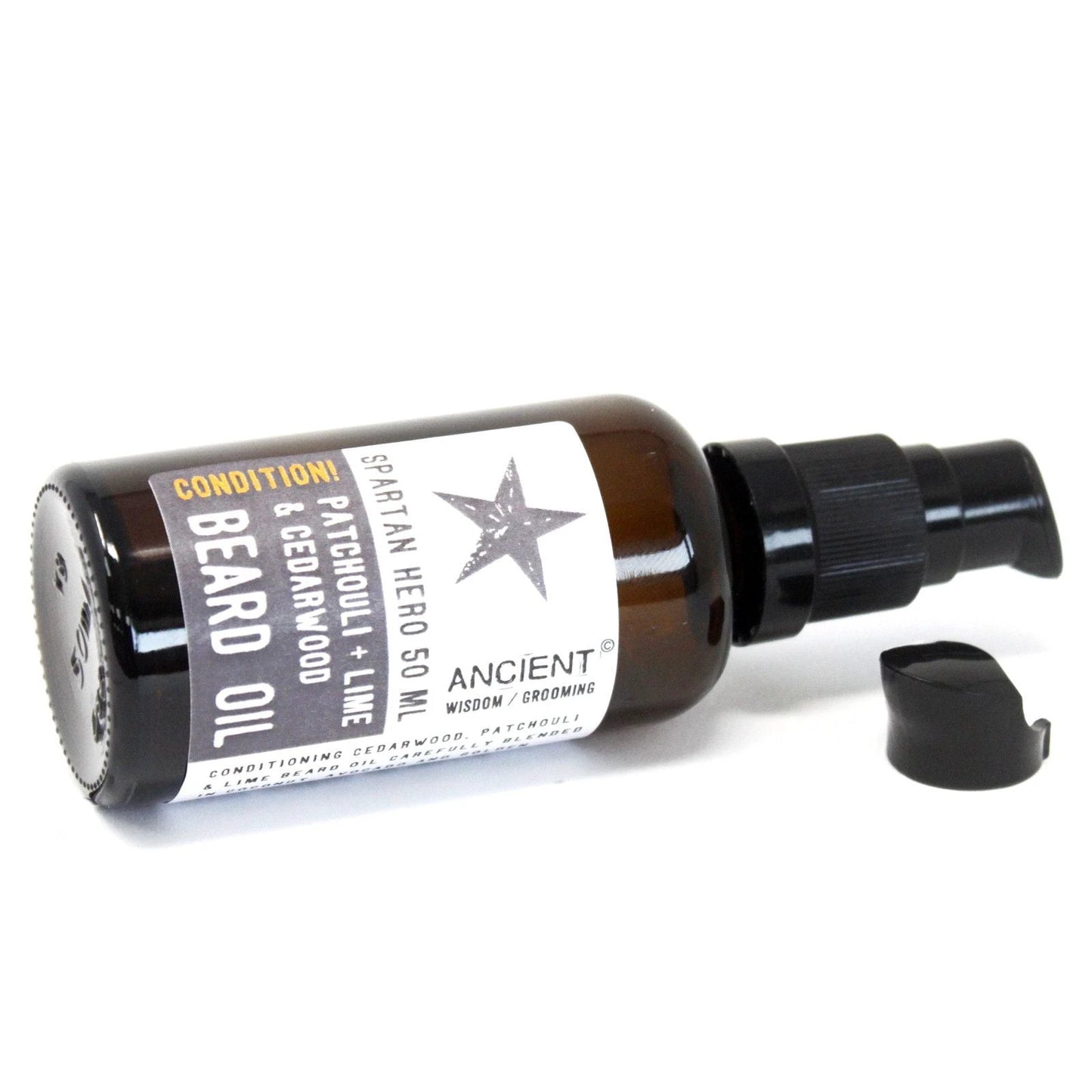 50ml Beard Oil Spartan Hero Natural Conditioning For Beard And Skin With Patchouli Lime Cedarwood Coconut Avocado Jojoba by AW Dropship UK