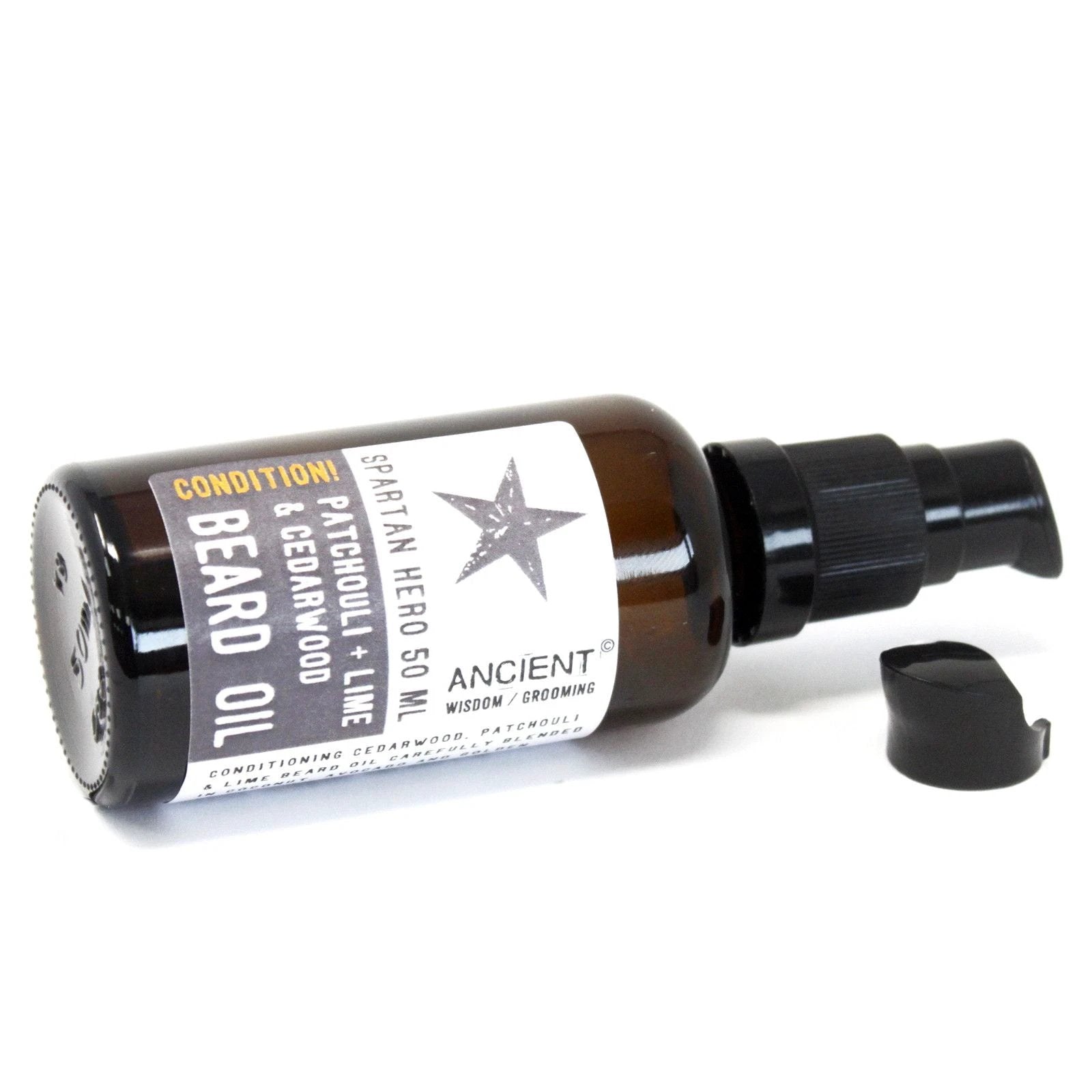 50ml Beard Oil Spartan Hero Natural Conditioning For Beard And Skin With Patchouli Lime Cedarwood Coconut Avocado Jojoba by AW Dropship UK