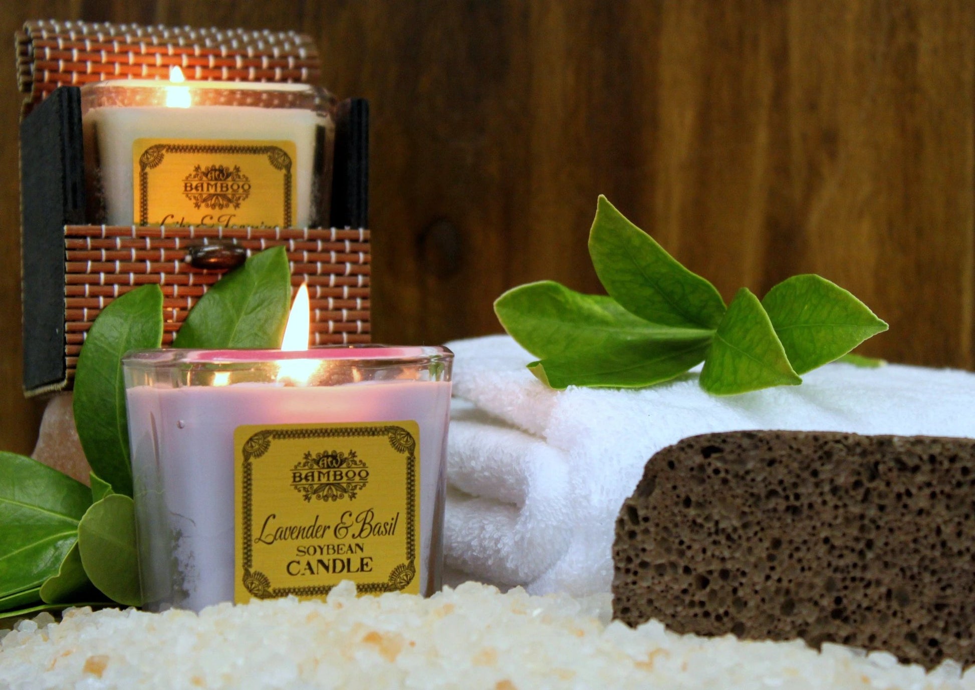 Soybean Jar Candles - Lavender & Basil by AW Dropship UK