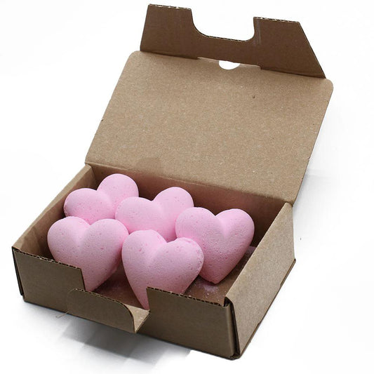 Love Heart Bath Bomb 70g Bubblegum Scented Heart Shaped For Spa Treat Self Care Gift by AW Dropship UK