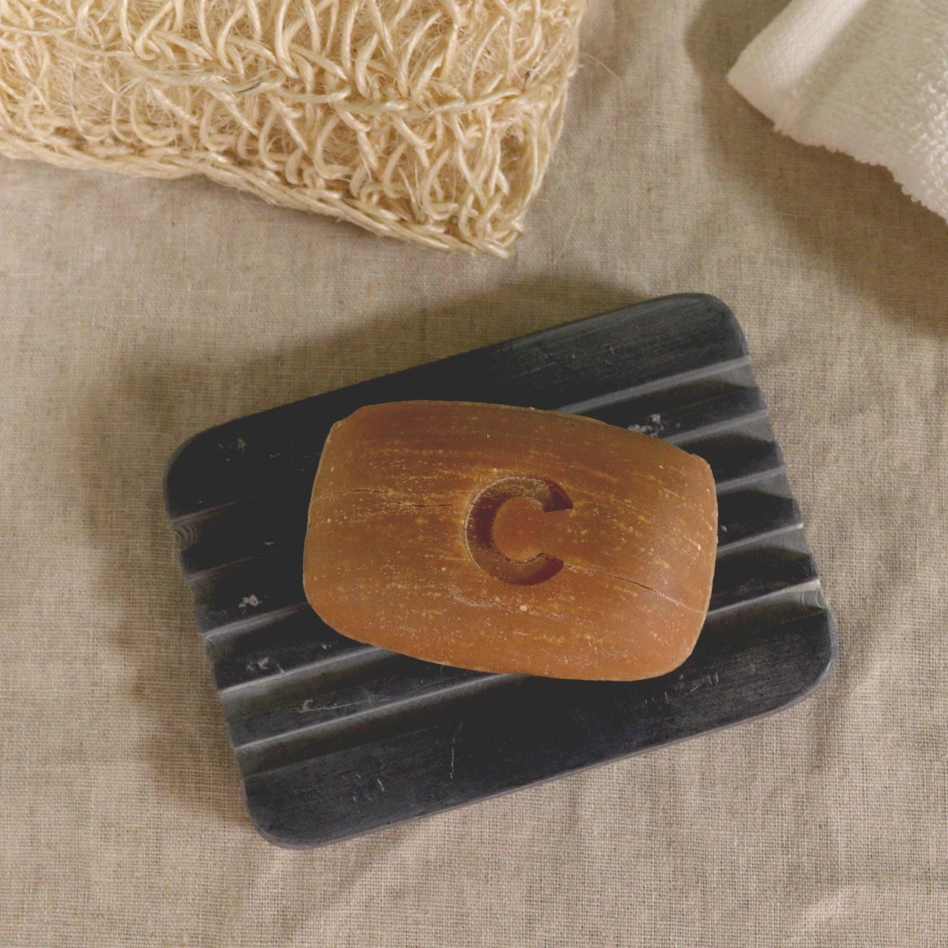 Grey Soapstone Soap Dish 12x8.5cm - Heavey Ridges by AW Dropship UK