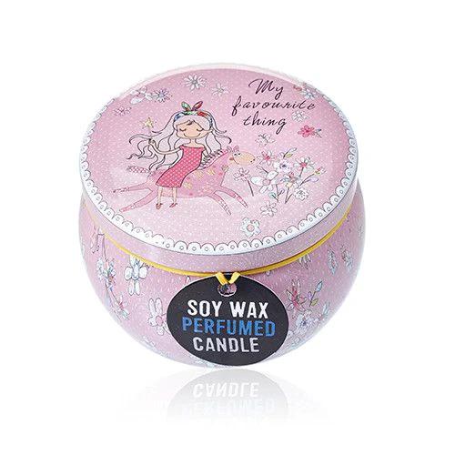 Art Tin Candle - Assorted Design - Friendly Messages - Parma Violet by AW Dropship UK