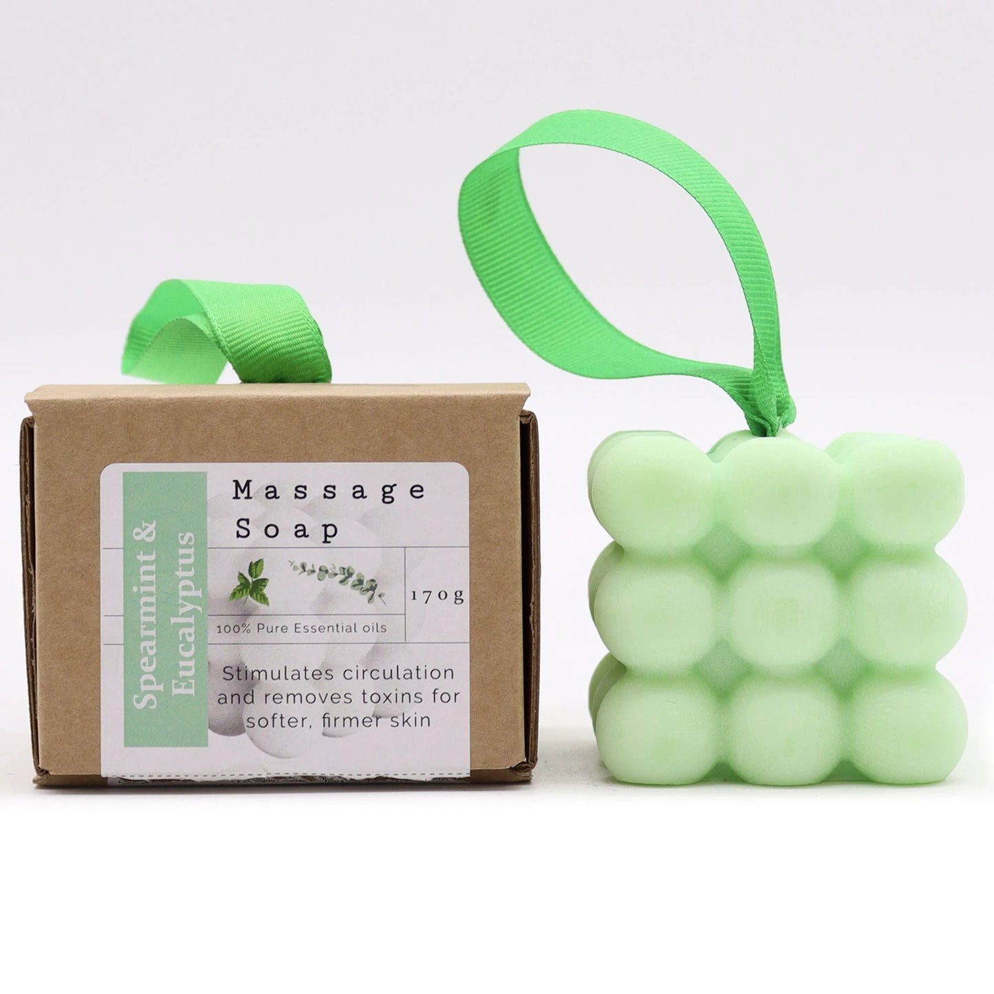 Boxed Single Massage Soaps - Spearmint & Eucalyptus by AW Dropship UK