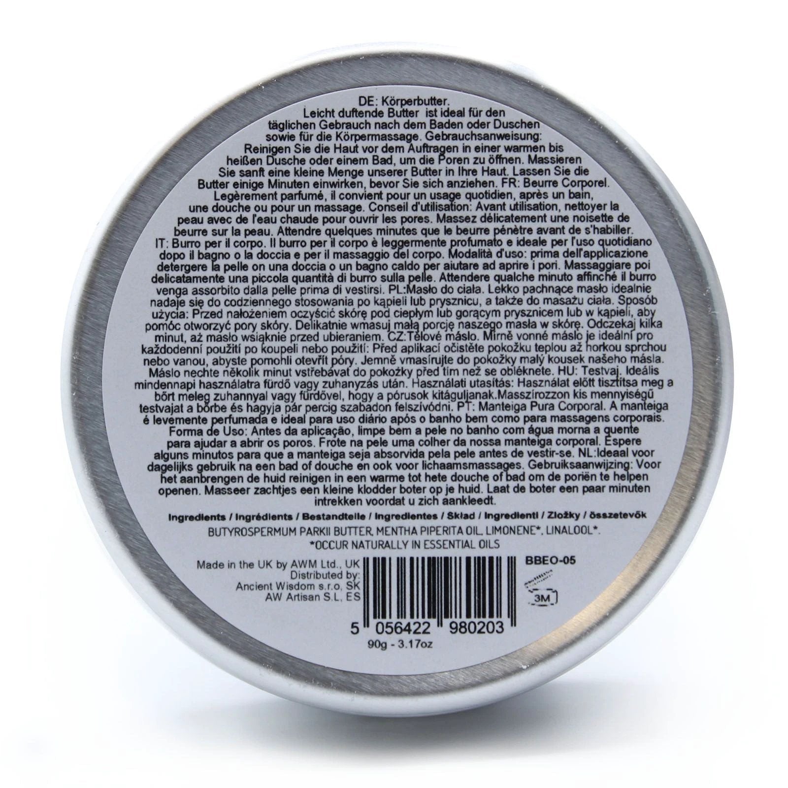 Aromatherapy Shea Body Butter 90g - Peppermint by AW Dropship UK